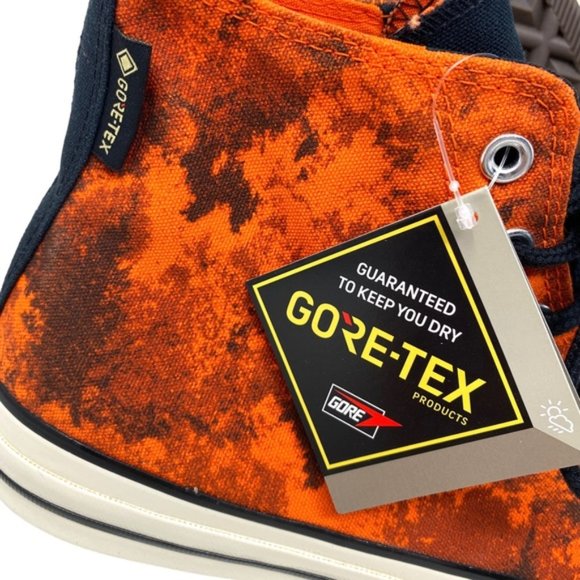 Converse Chuck 70 GORE-TEX High Black Orange Canvas Women’s Size Sneakers 172207 - Picture 3 of 9